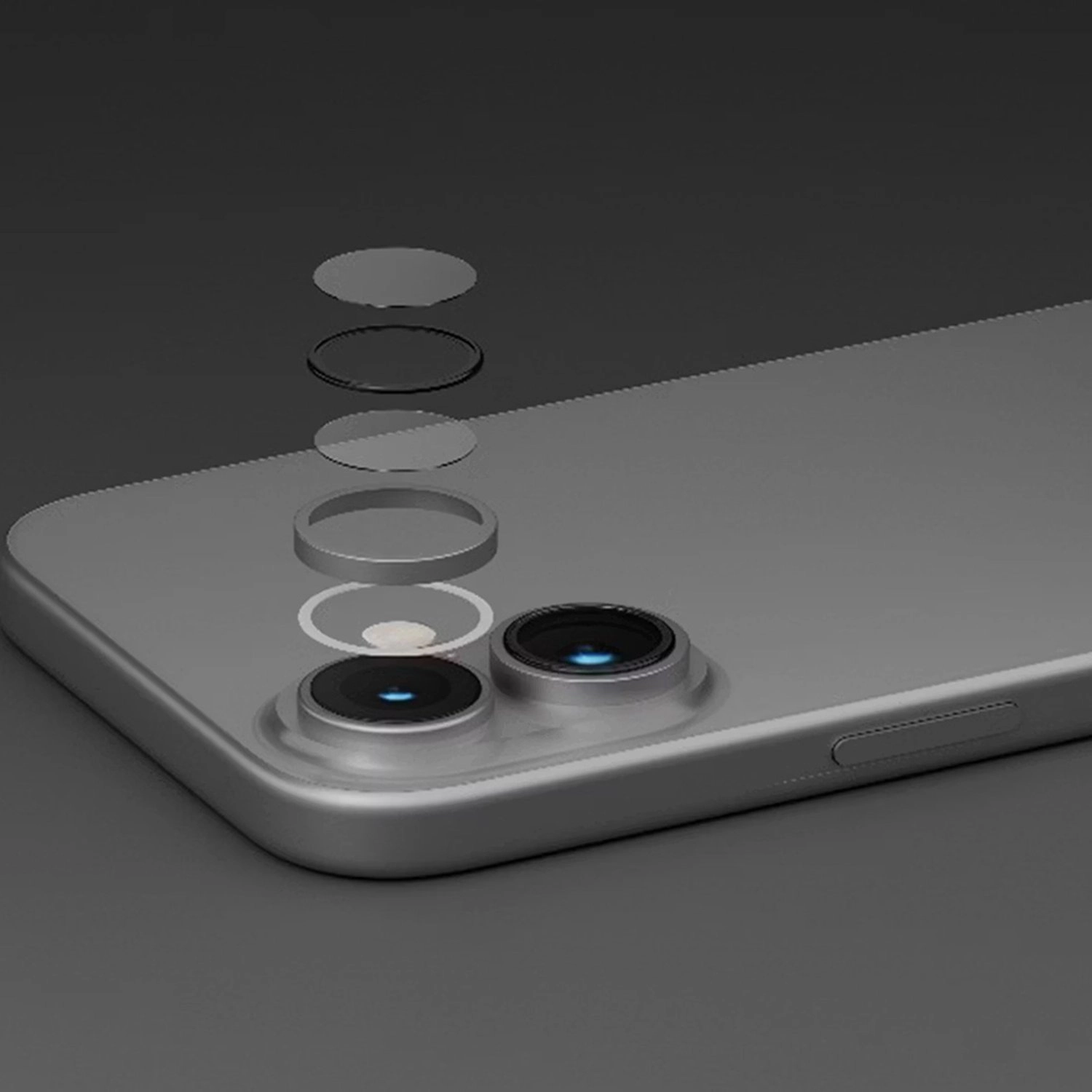 Anti-Scratch Titanium Alloy Camera Lens Protector for iPhone 17