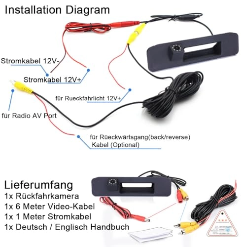 Rear View Camera - Night vision 1280 x 720 pixels