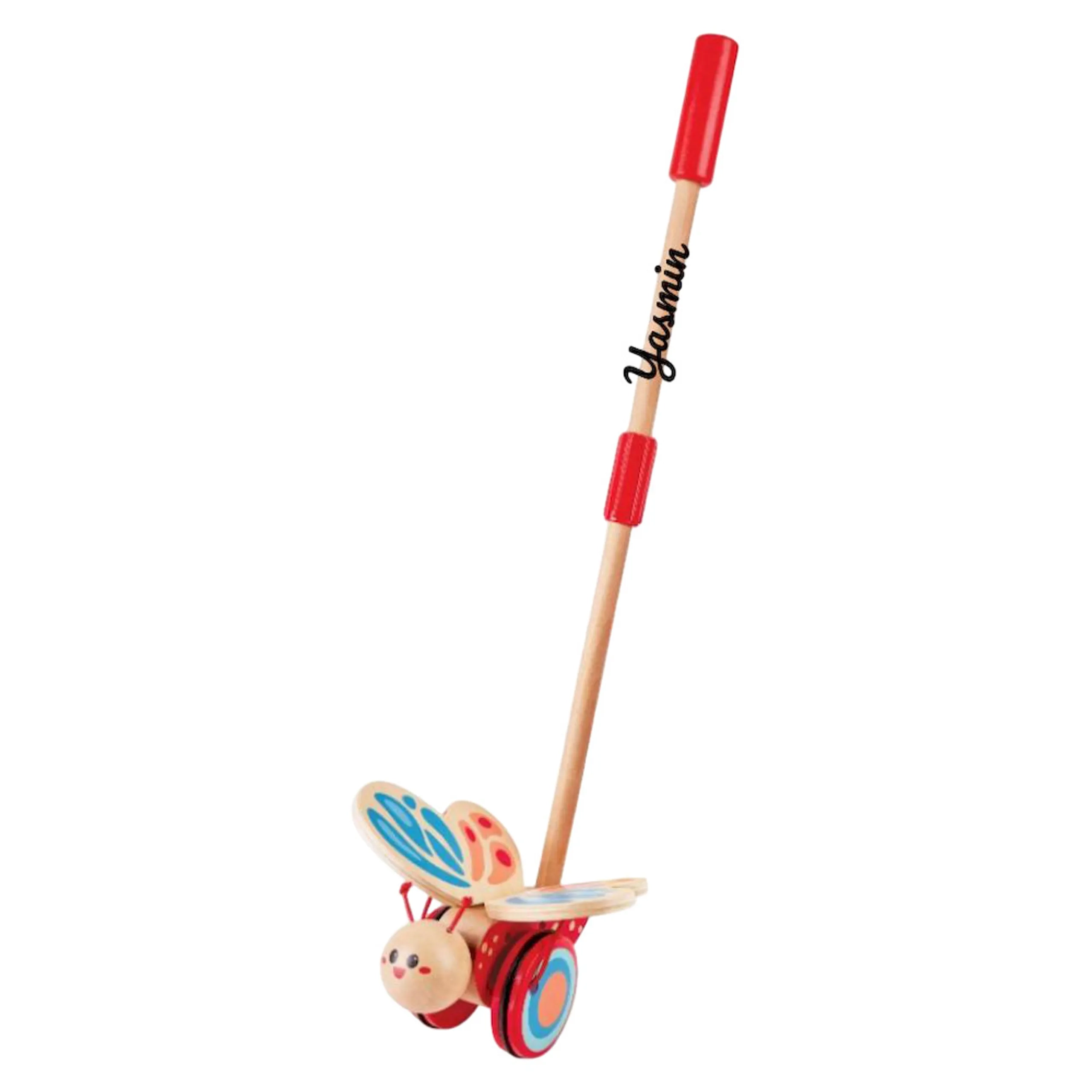 Hape Butterfly Push And Pull Walking Toy - 12 months+ Non-toxic finishes