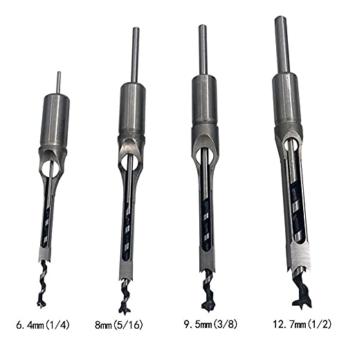 Square Hole Drill Bit - 45# Steel 1pc 6.4/8/9.5/12.7mm