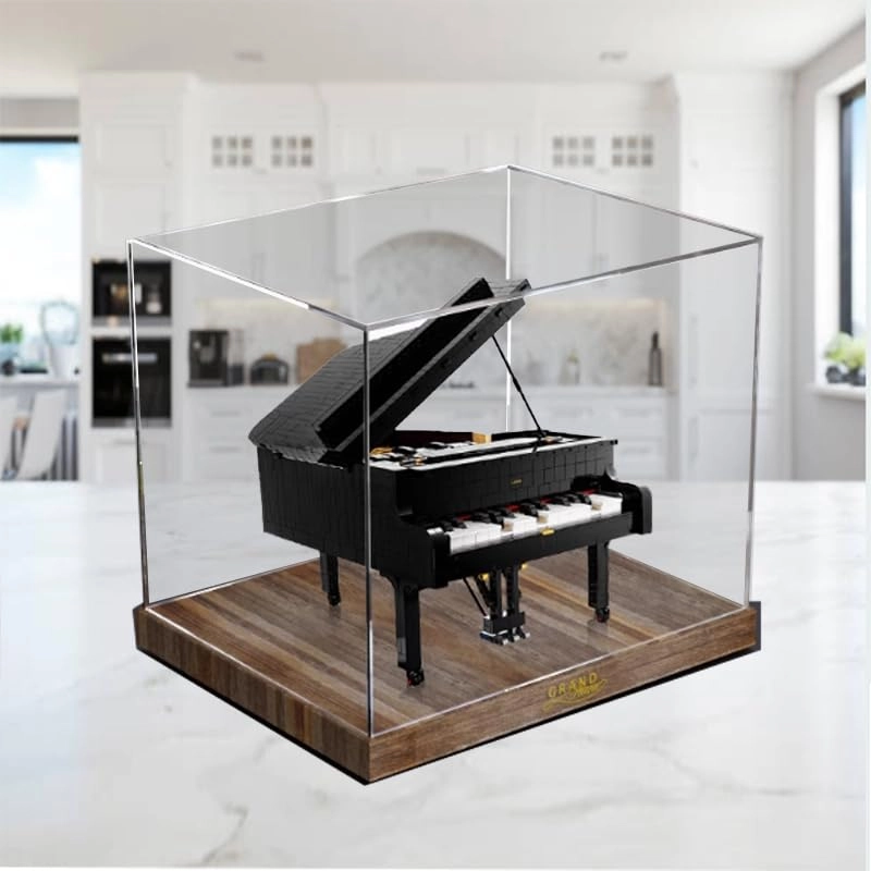 Lego Ideas Clear Acrylic Display Case (21323) - Acrylic High Wood Bottom