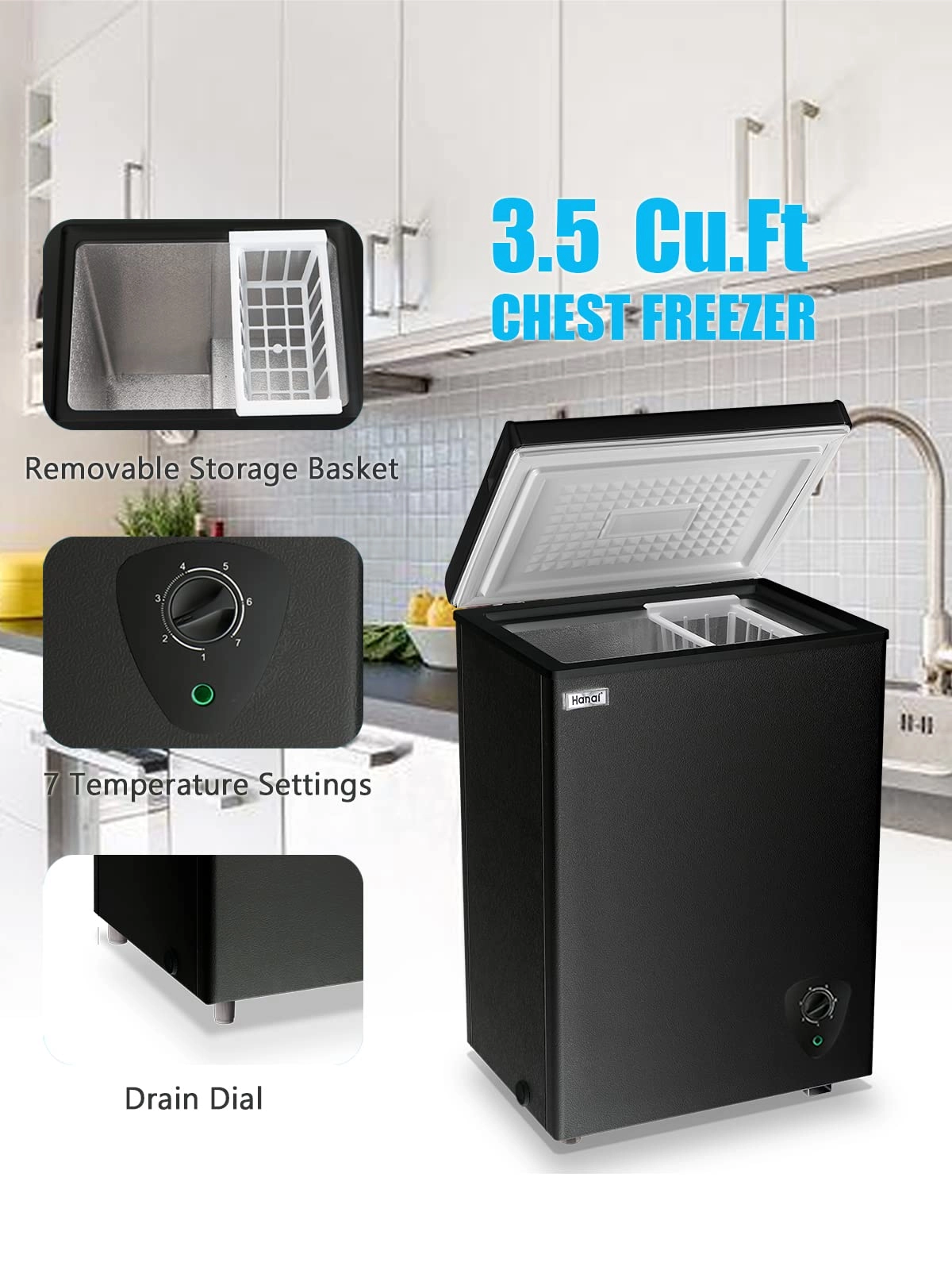 Chest Freezer - Compact Free-Standing
