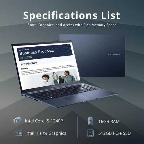 VivoBook 15 - 15.6'' Core i5-1240P 16GB DDR4 512GB SSD