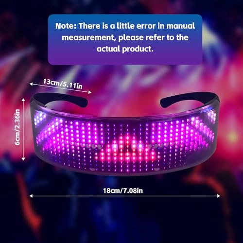 LED Glasses - Bluetooth APP Controlled 432 Led Beads