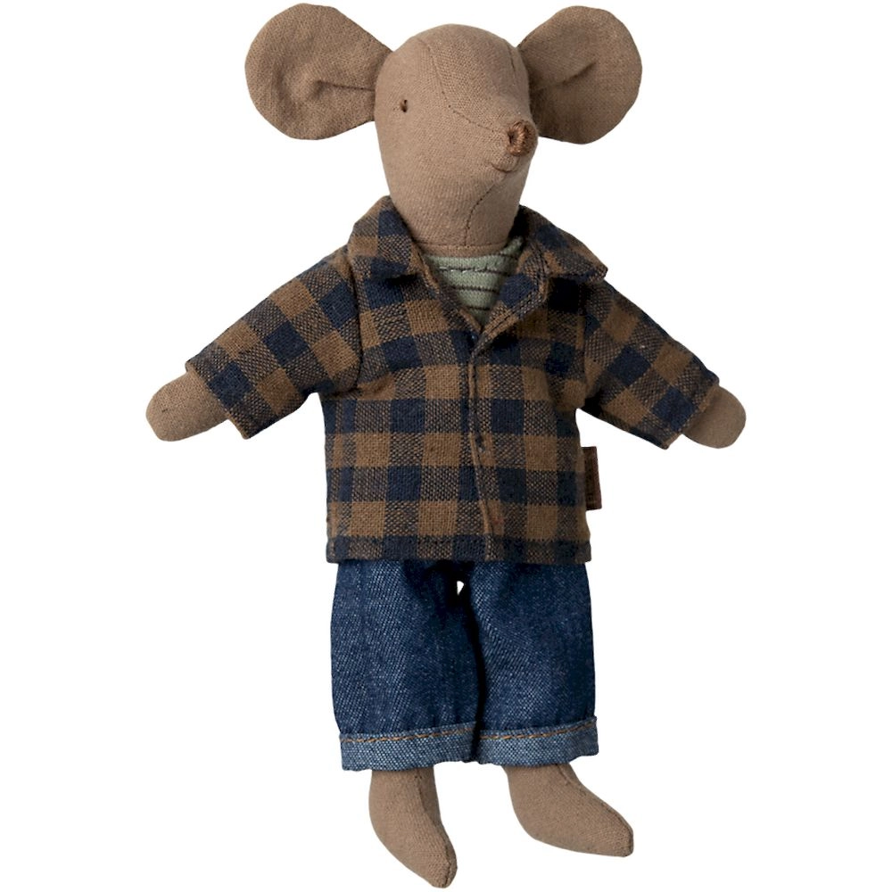Maileg Dad Mouse - 6" Tall 100% cotton