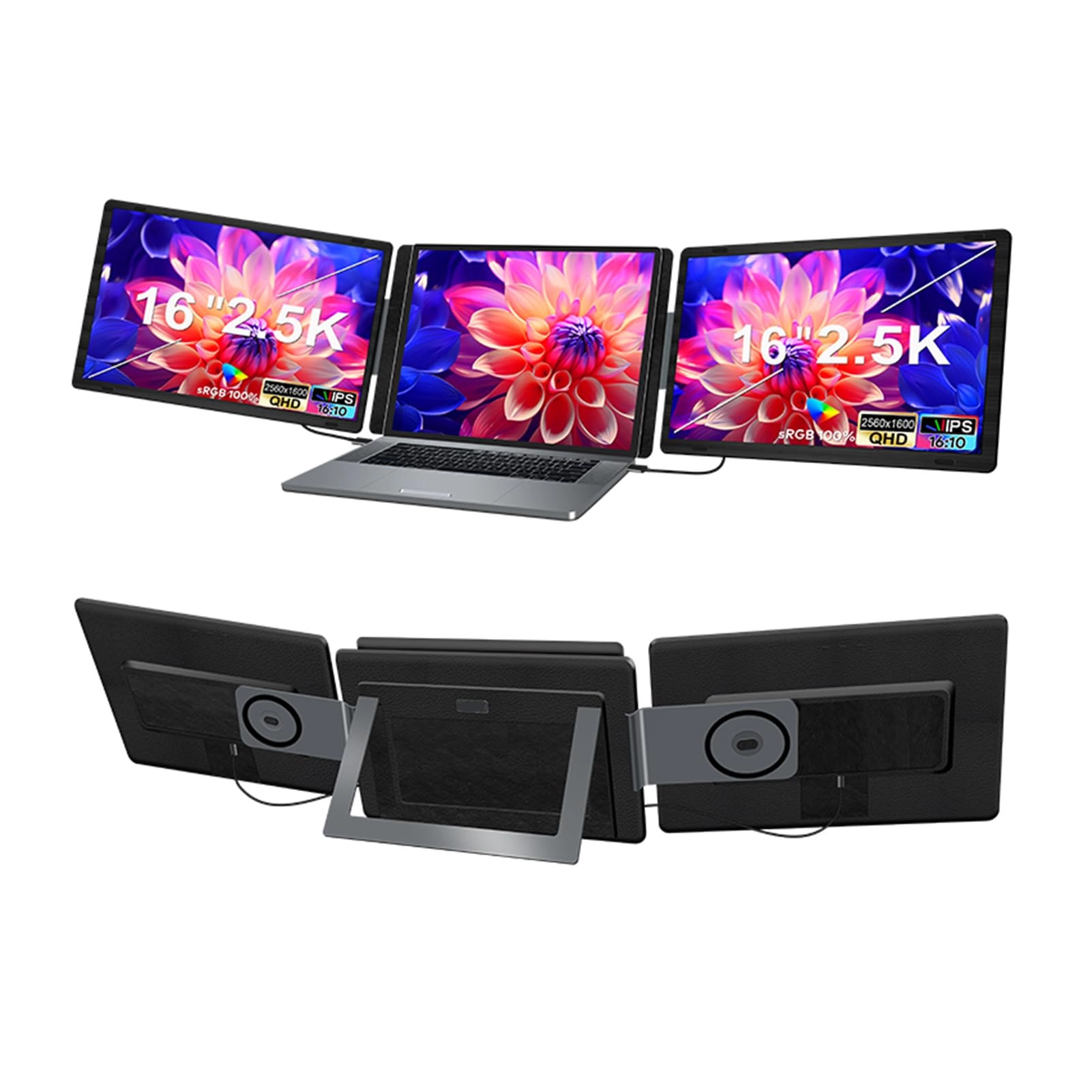 Portable Triple Screen Monitor YUEHISYzc9o2tvrym - 16-inch 2560x1600