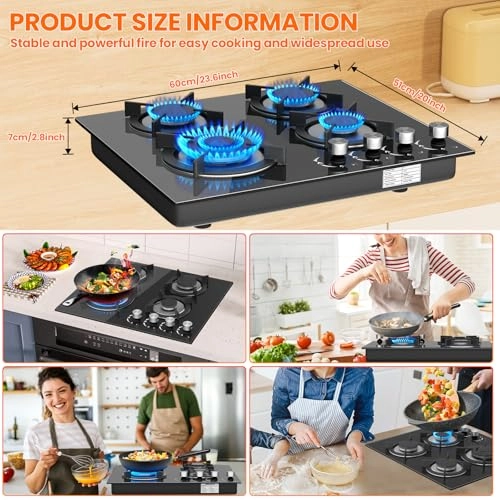 RQZ-Glass-UK Gas hob