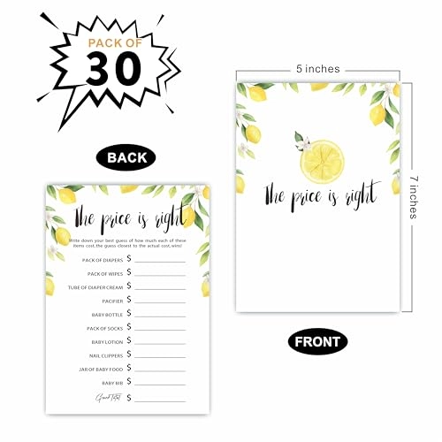 Popin Bottle Baby Shower Game Cards - 30 piece(s)