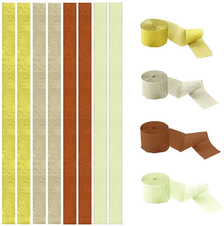 Party Time Trading LLC 8 Rolls Crepe Paper Streamer - Wedding Valentines Baby Shower Bachelorette Birthday
