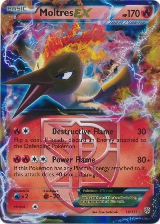 Pokmon Moltres-EX 14 - Black and White Plasma Storm - Holo