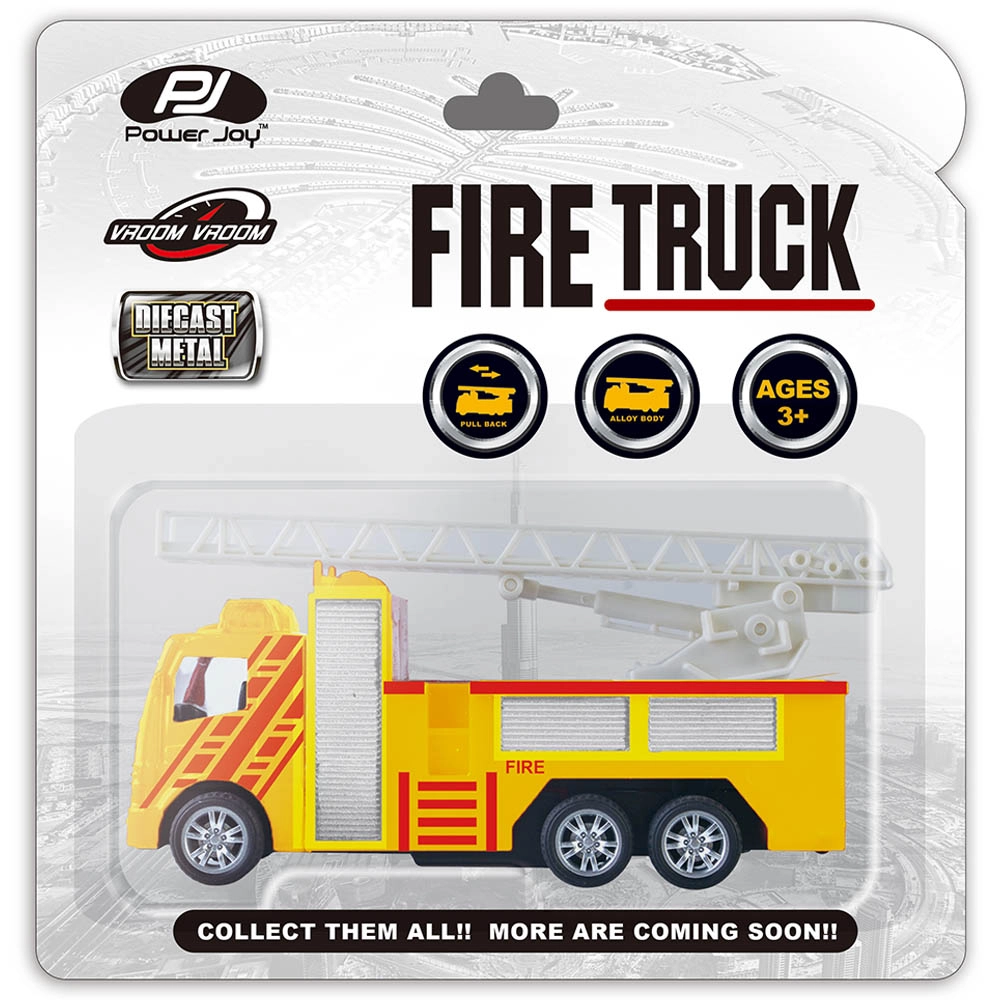 Vroom Vroom Diecast Firetruck 1:43 Yellow