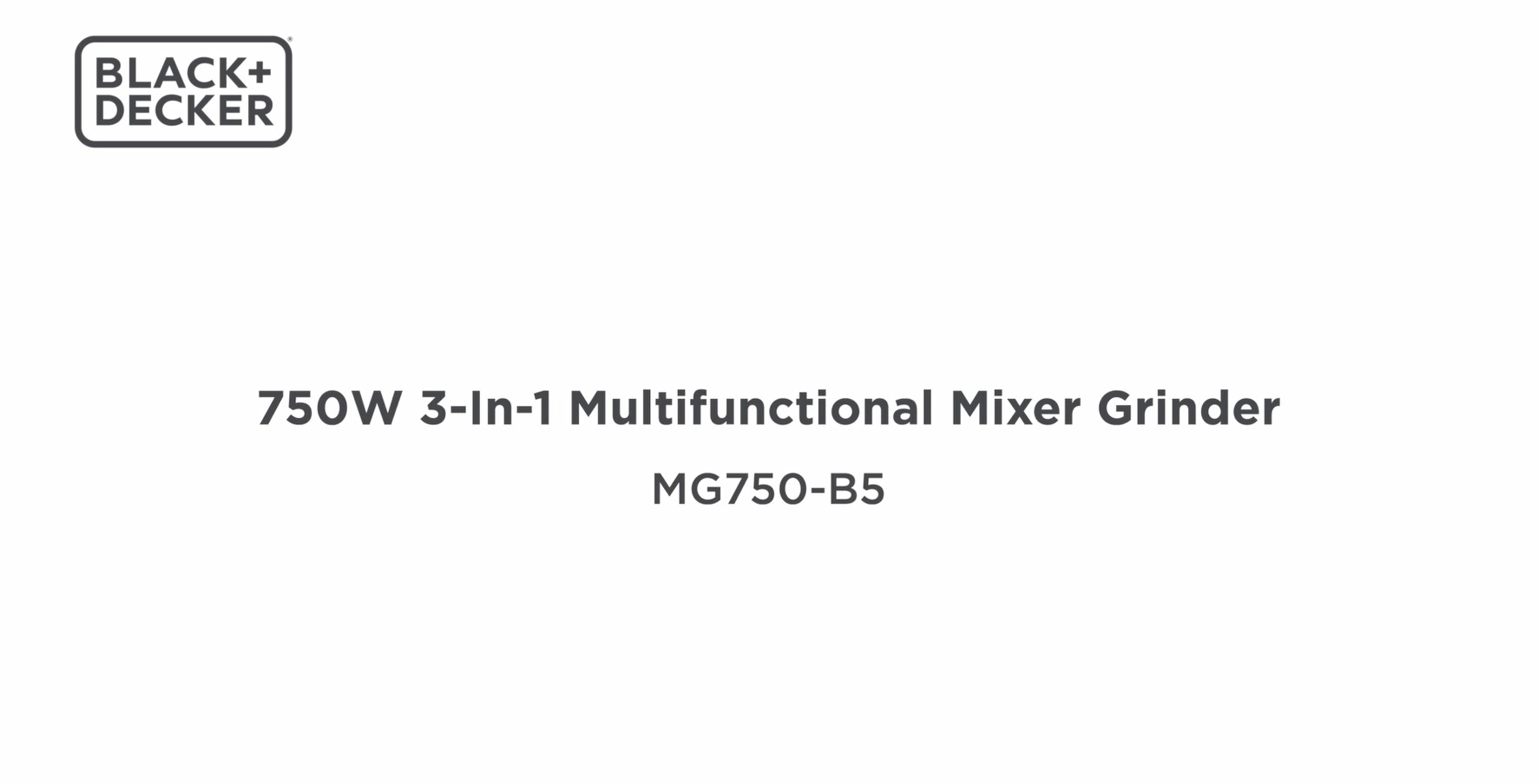 3-in-1 Multifunctional Mixer Grinder - 1.5L 750W