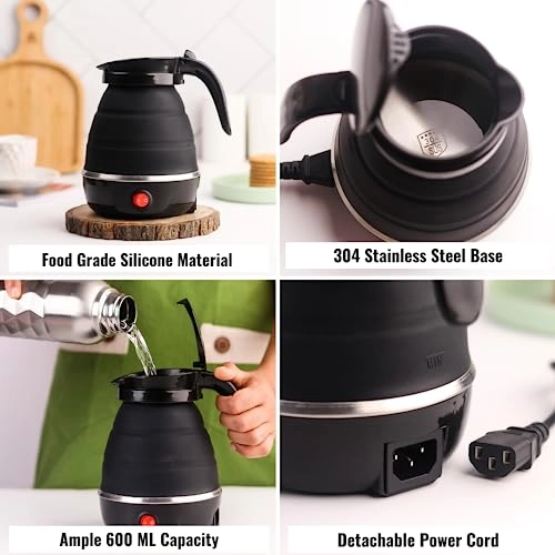 Foldable Silicone Electric Kettle - 600 ML