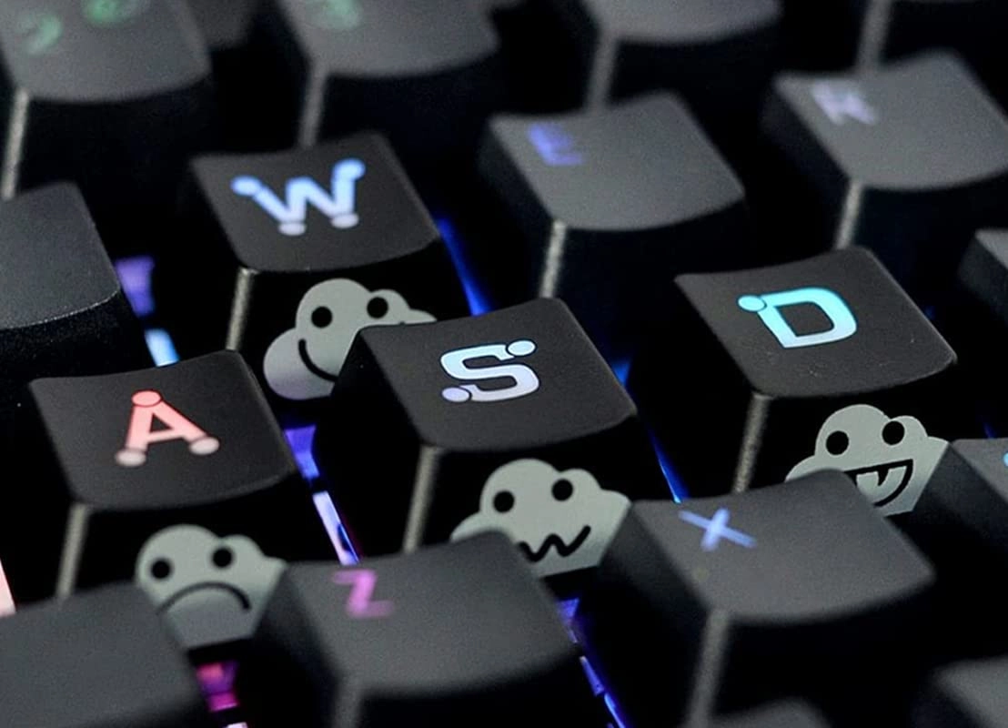 WASD Arrow Keycaps - UV Coating Backlit Double Shot