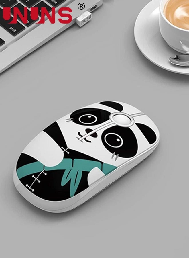Cute Cartoon Pattern Slim Mouse - Wireless