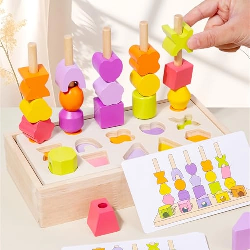 Wooden Beads Sequencing Toy Set - 2 - 12 months 21 piece(s)