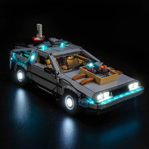 LocoLee Light kit - Compatible with LEGO 10300 Back to the Future Time Machine LED