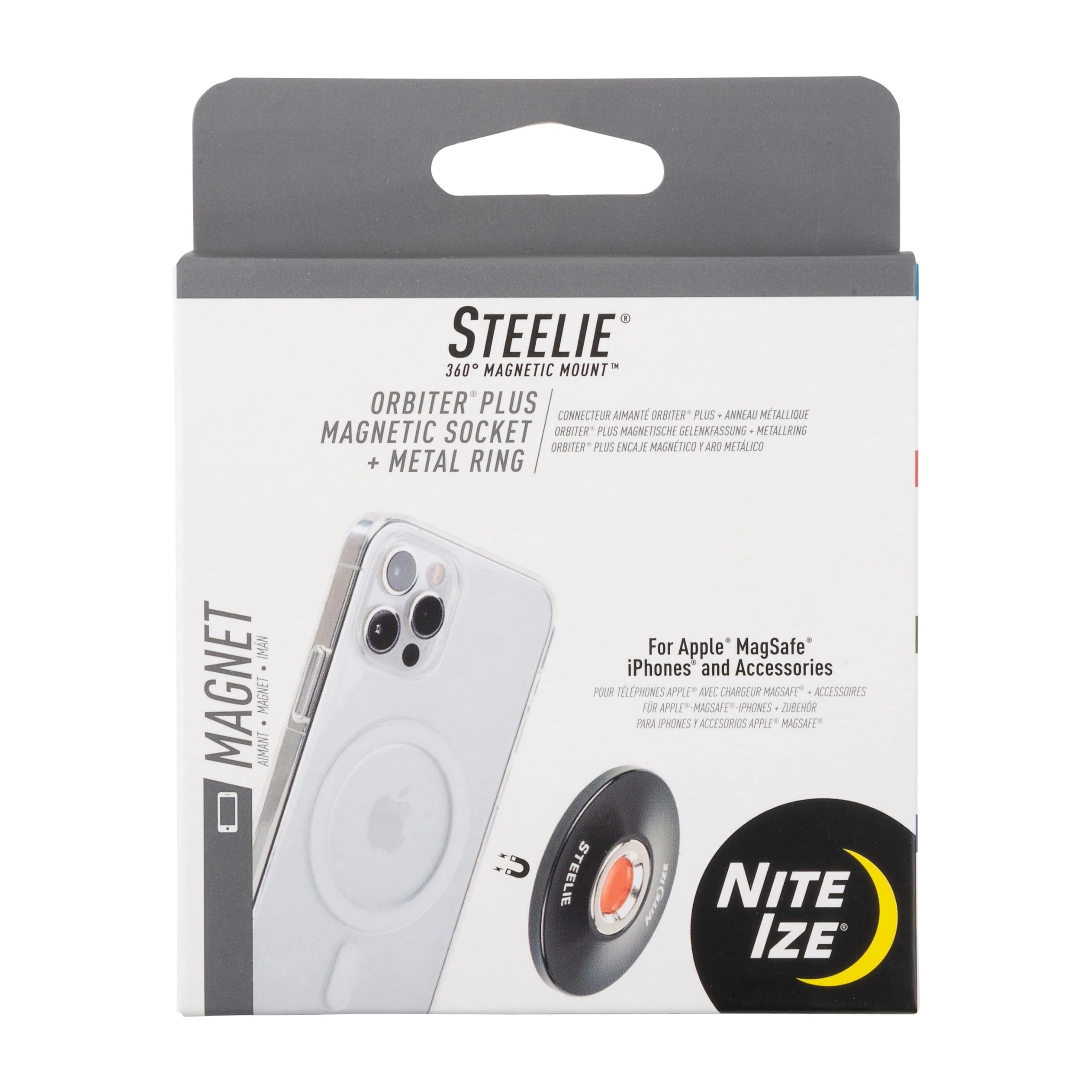 Nite Ize Steelie Orbiter Plus Magnetic Socket + Metal Ring