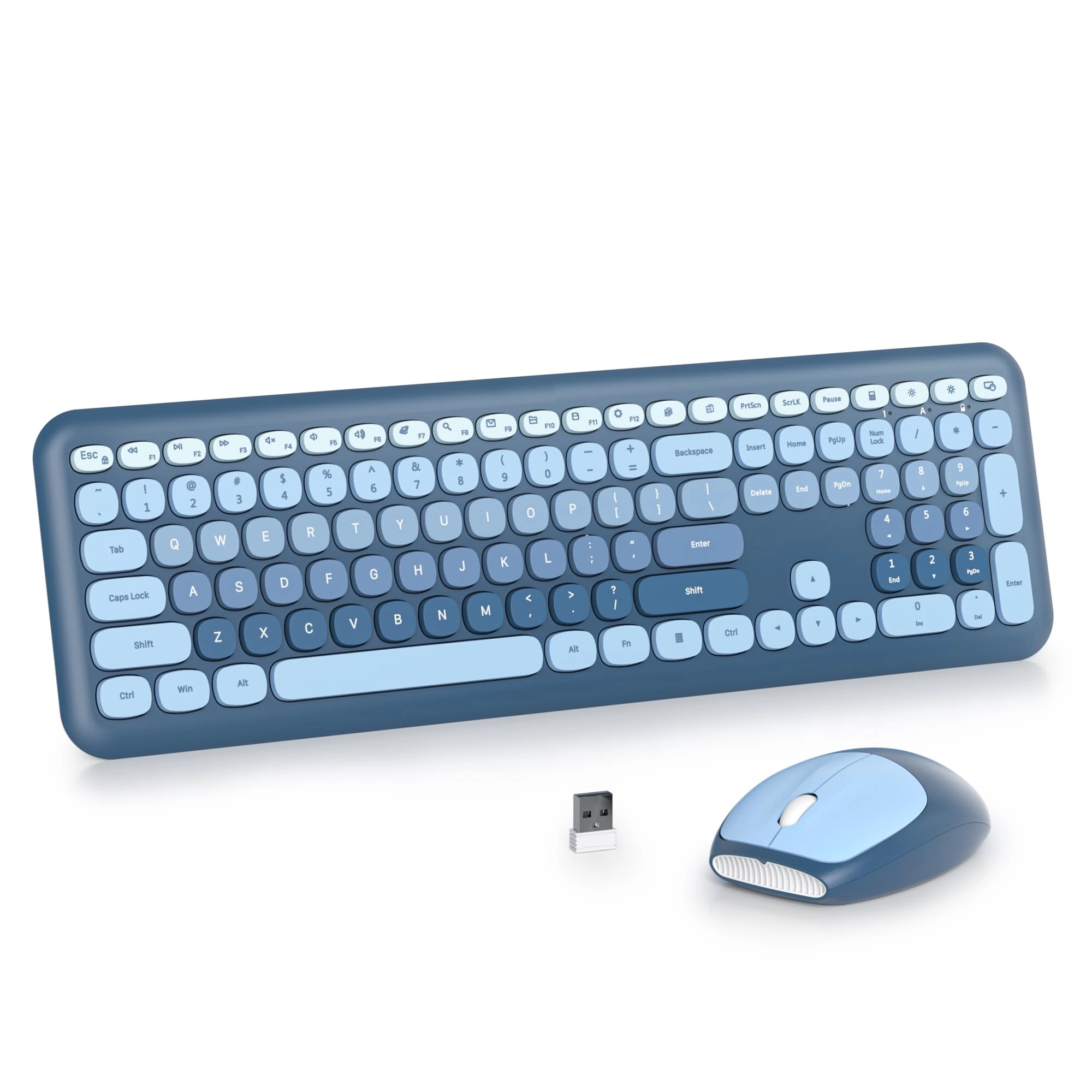 Quiet Keyboard and Mouse - QWERTY Wireless