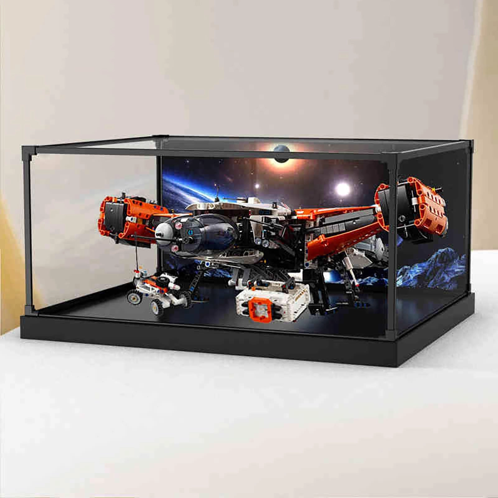 Display Case - 55X50X25cm Wooden Base