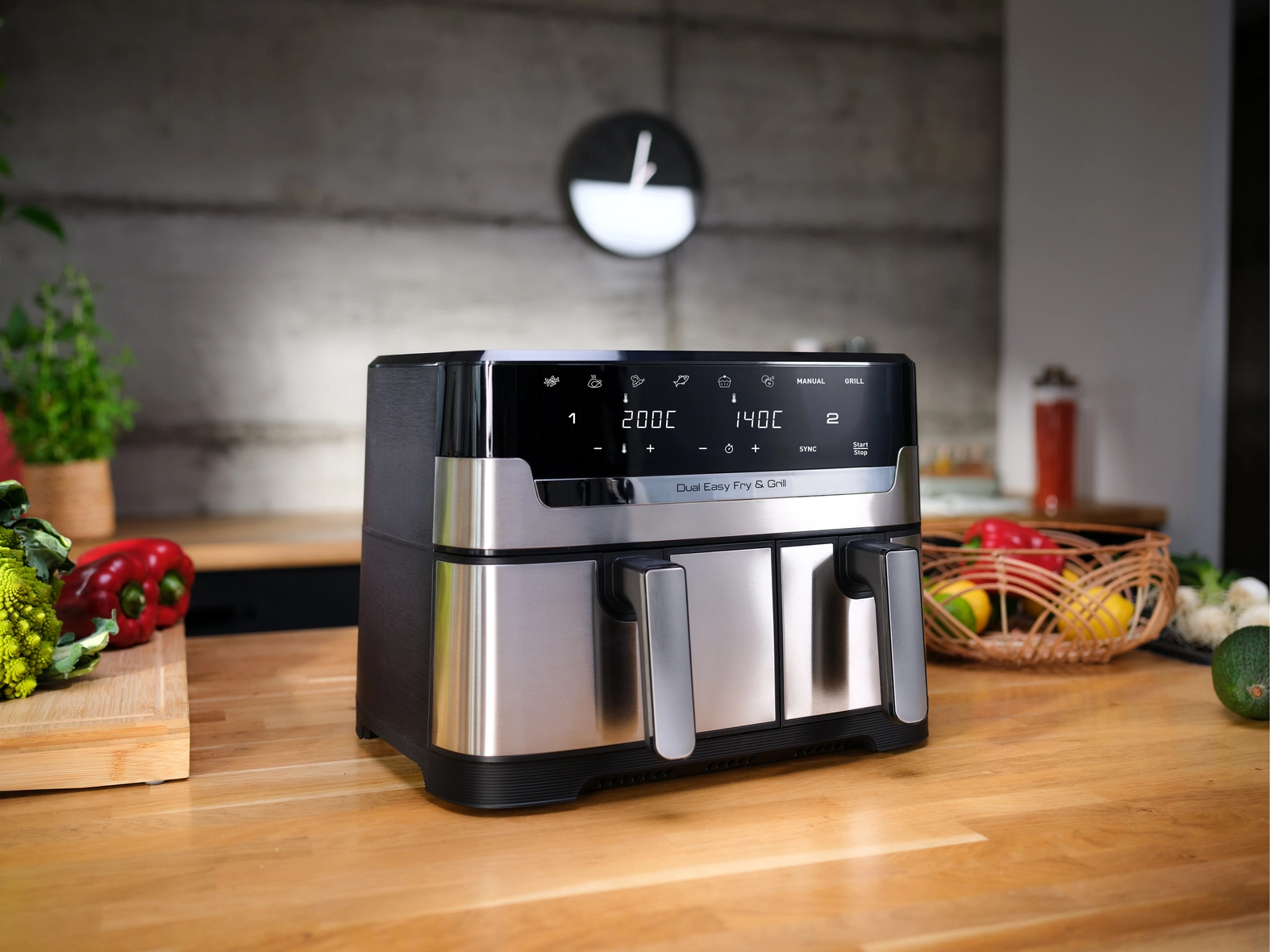 Double Easy Fryer & Grill EY905D28