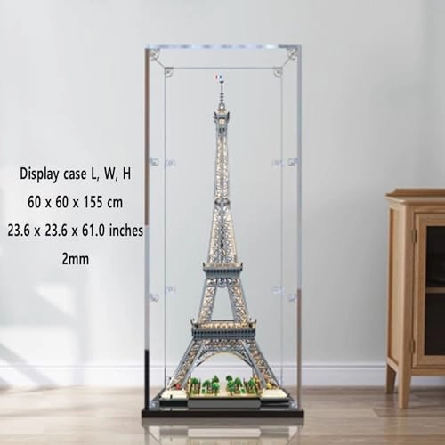 Acrylic Display Box for LEGO 10307 Eiffel Tower Kit - 3mm Fully Transparent
