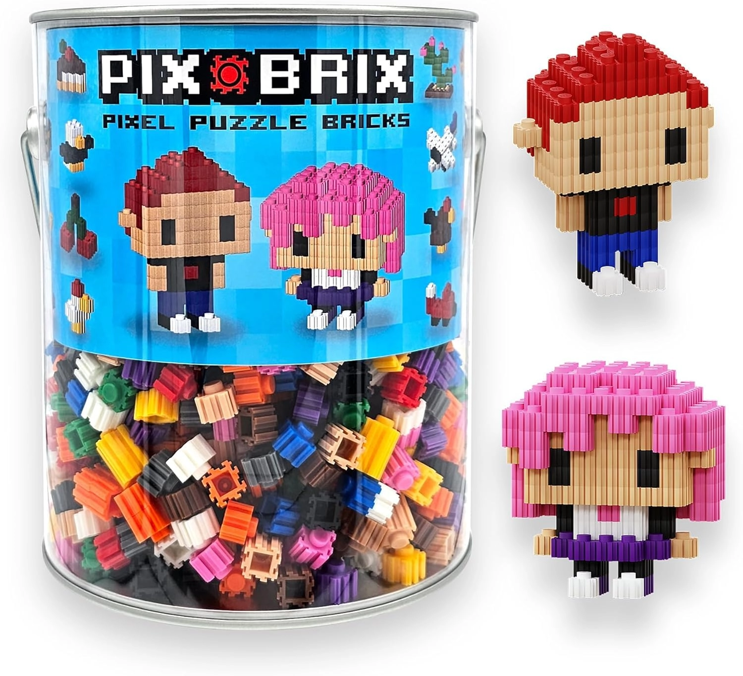 Pix Brix Pixel Art Puzzle Bricks Bucket - 1500 pcs