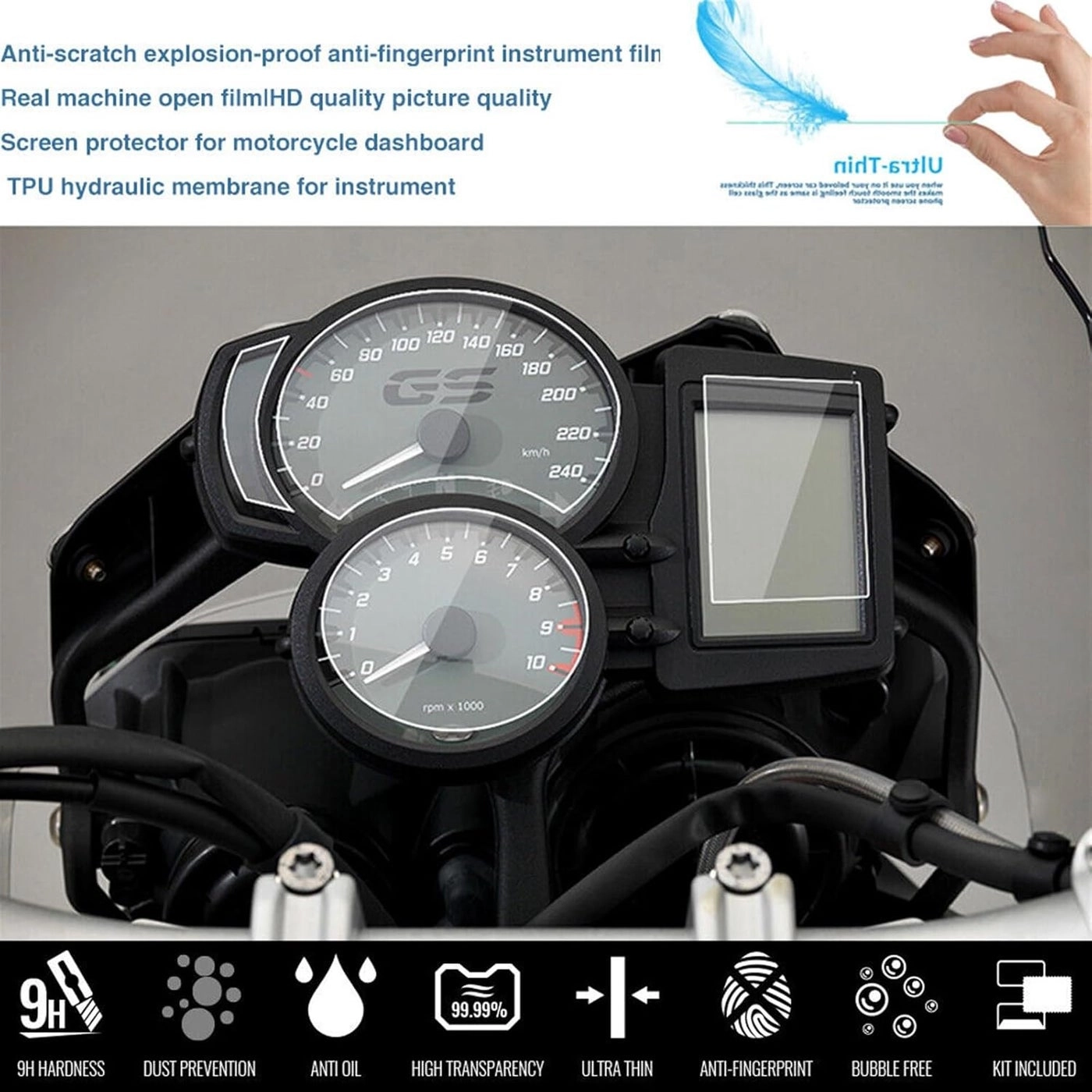 Motorcycle Dashboard Screen Protector - F650GS F700GS F800 GS F800 GT F800 R F800 S F800 ST