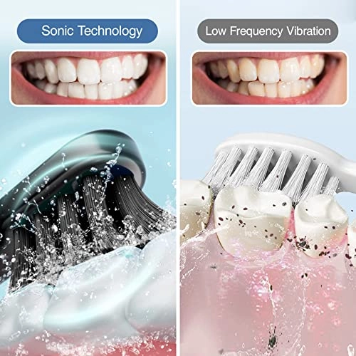 Sonic Electric Toothbrush - Adults 4 Replacement Heads 60 Days Per Charge