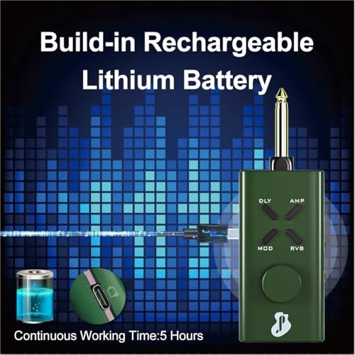 Guitar Headphone Amp - USB Rechargable 24 Guitar Effects