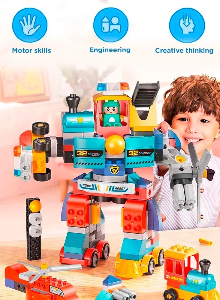 Building Blocks Set - 6-in-1 Robot 172 pcs