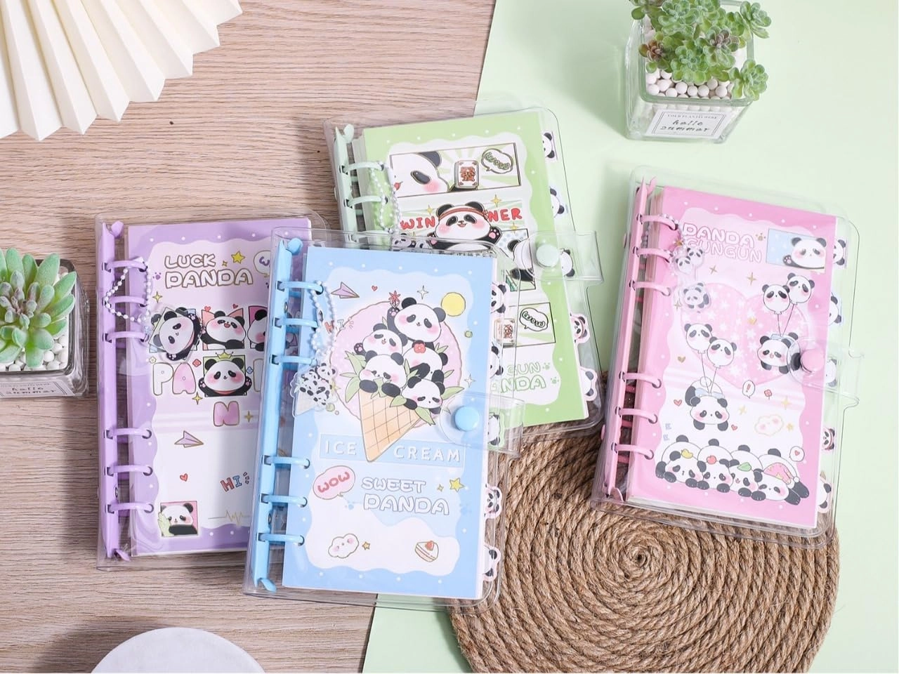Mini Transparent Binder Spiral Diary Notebook