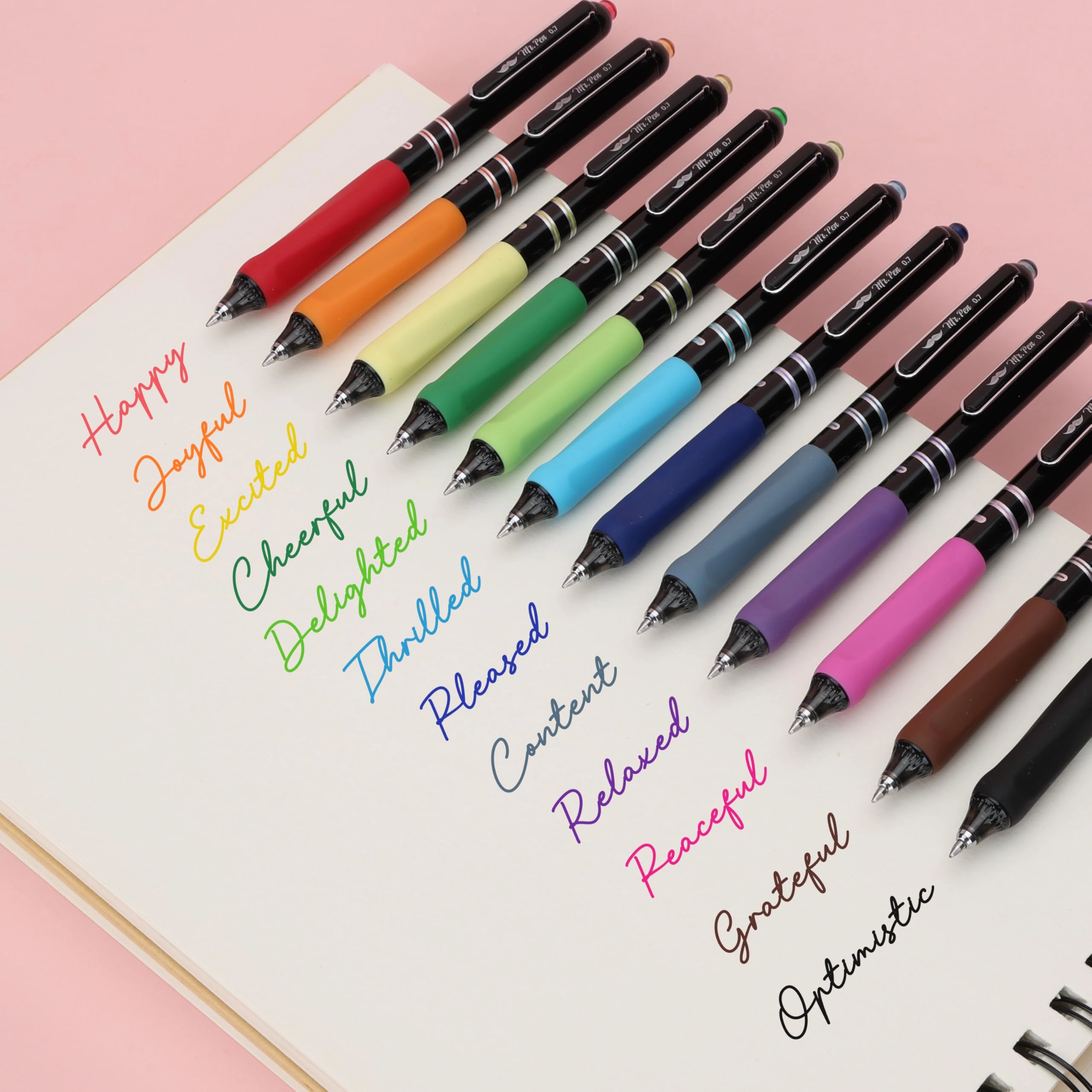 Retractable Gel Pens - 12 Pack 0.7mm