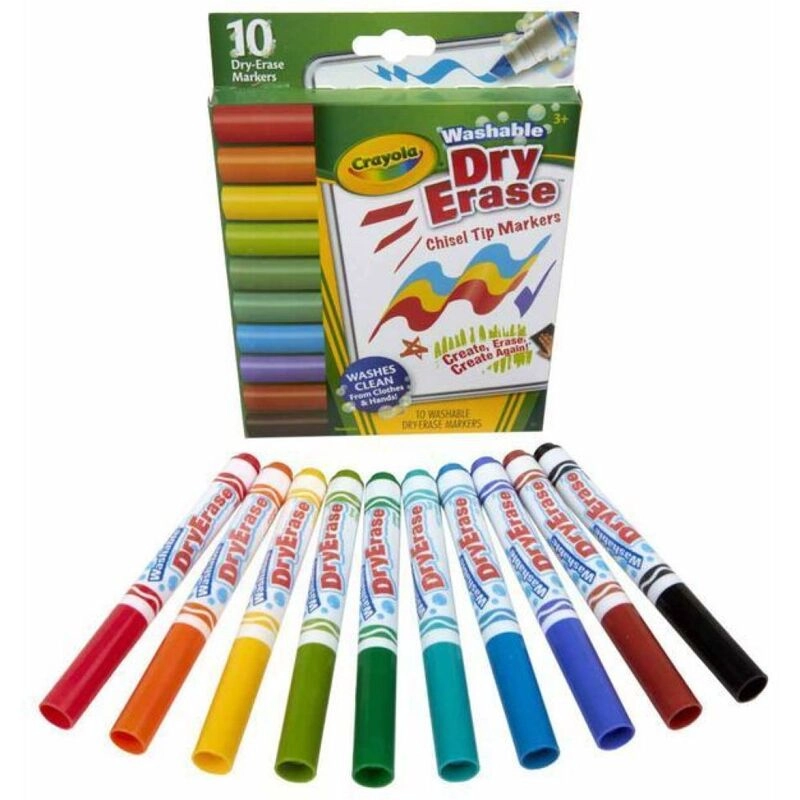 Dry Erase Markers - Pack of 10 Wedge Tip