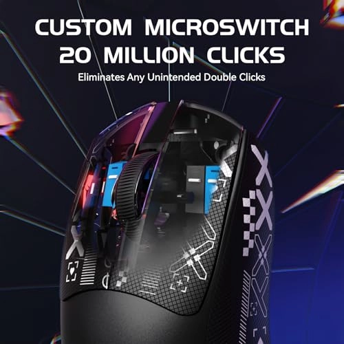 M4 Superlight Gaming Mouse - 2.4G/Bluetooth/Wired
