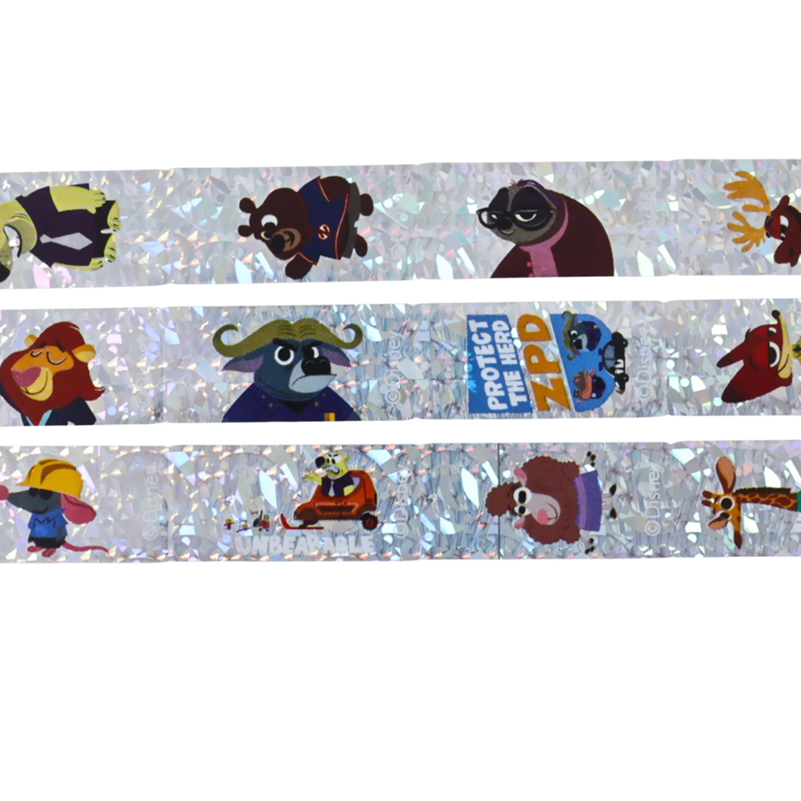 Holographic Stickers On A Roll Bracelet Making Kit - 70pc Zootopia