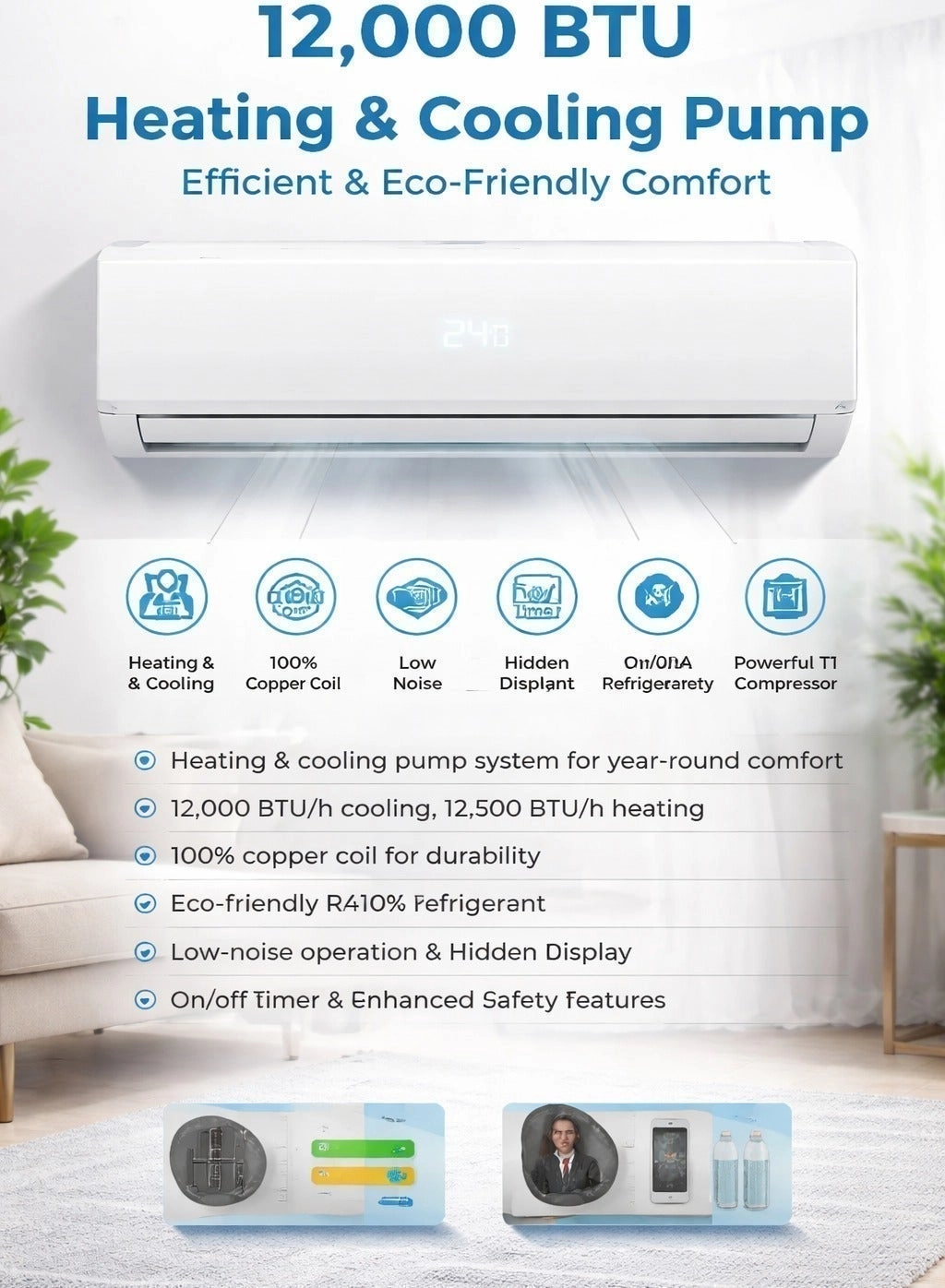 Split AC - 12,000 BTU/h