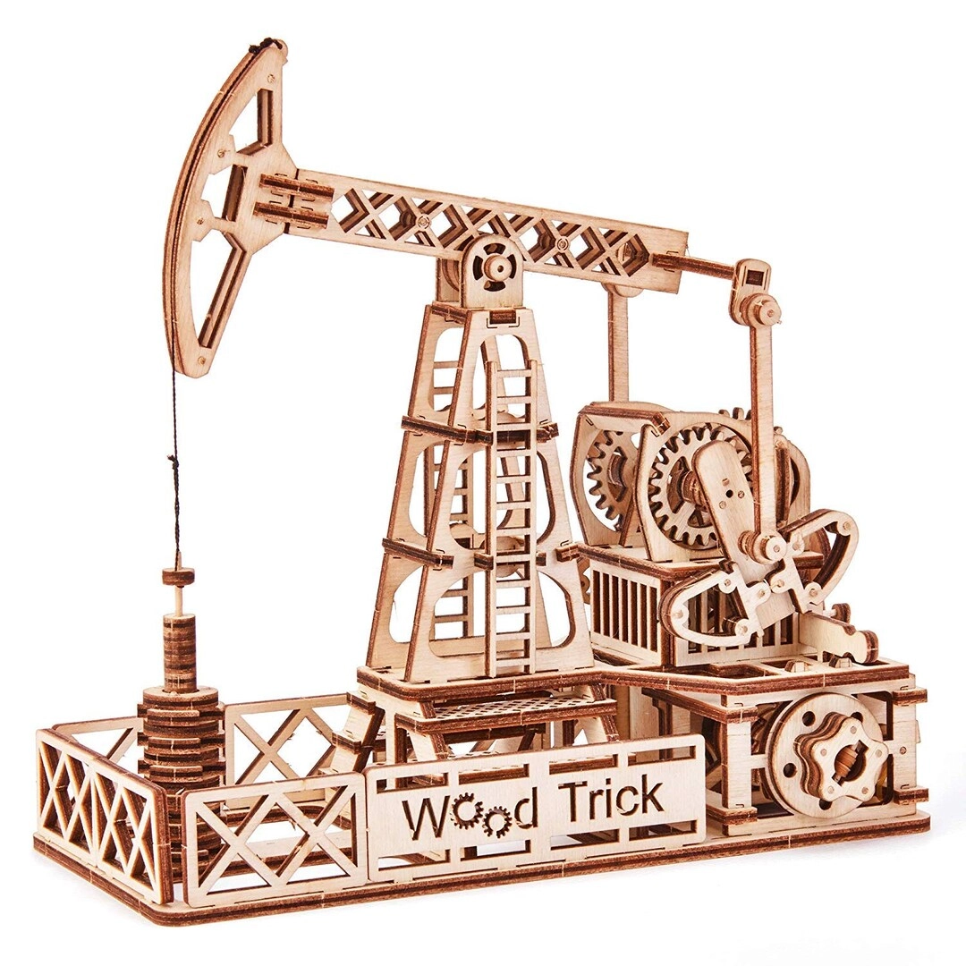 WoodTrick Oil Derrick Rig - Oil Pump Jack 3D Wooden Puzzle