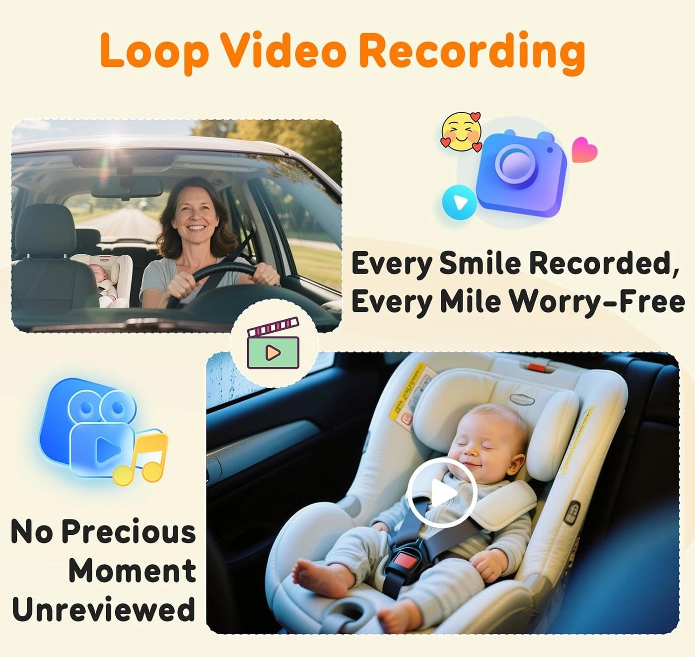 Baby Car Camera - 69 Inch