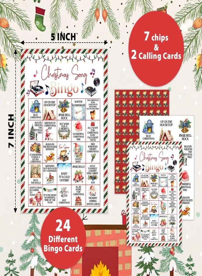 Christmas Song Bingo Game - 24 Players Indoor Outdoor