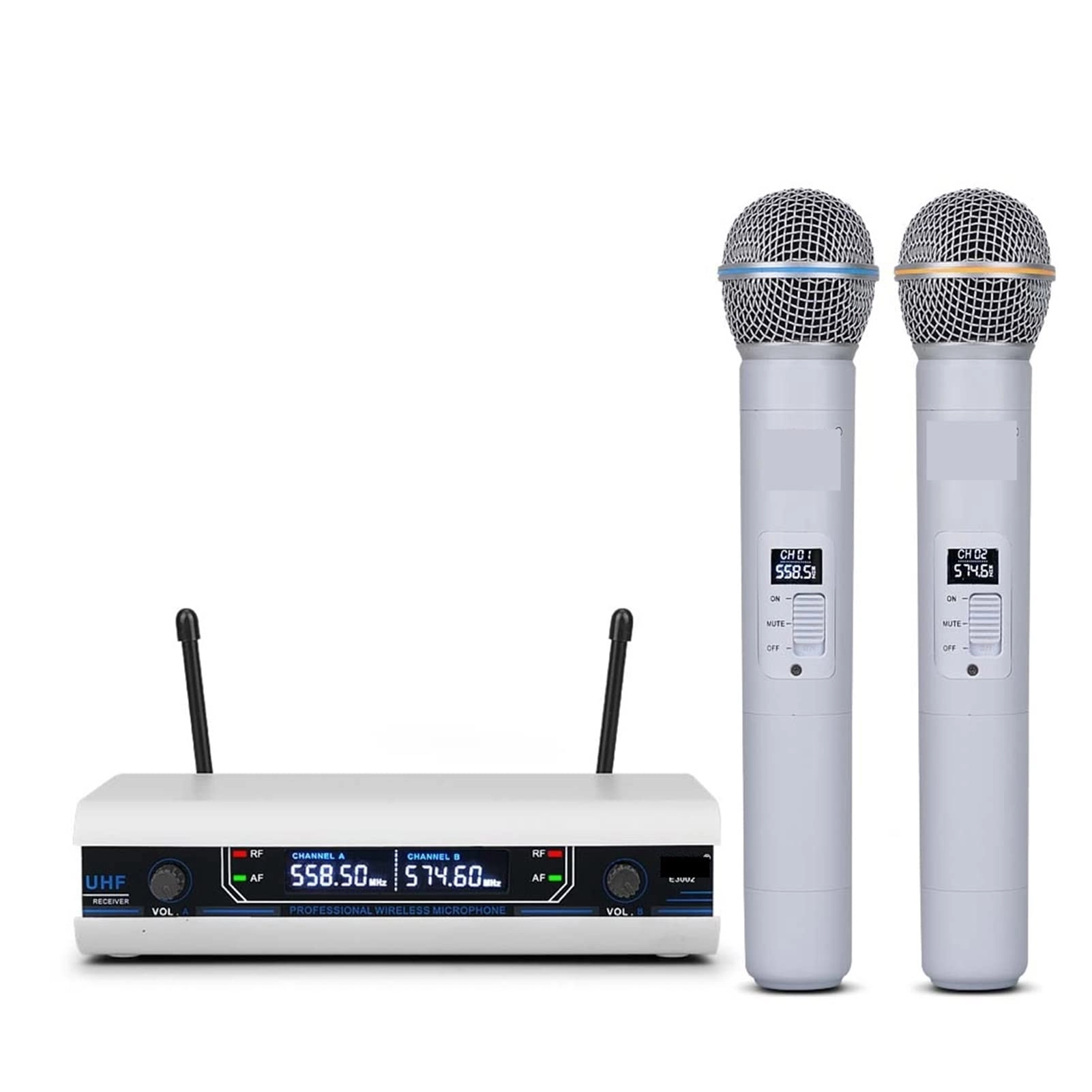 LOCZEK UHF Karaoke Wireless Microphone System - 2pcs