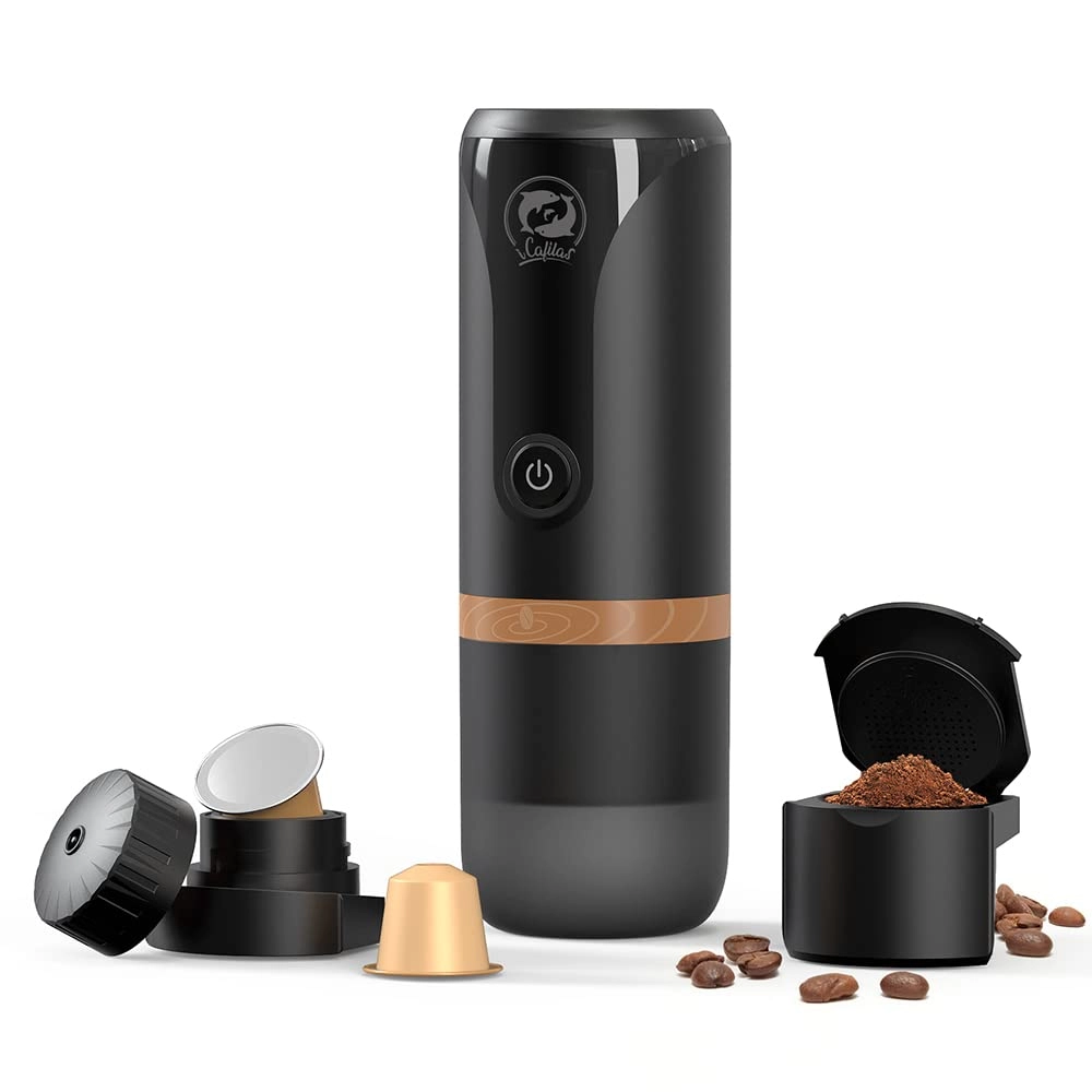 BENFUCHEN Portable Espresso Maker - 120 Milliliters N espresso capsules and ground coffee