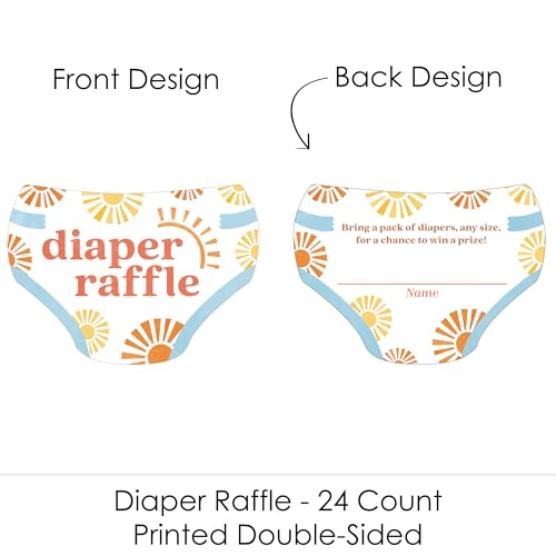 Diaper Raffle Ticket Inserts - 24 16 years and up English