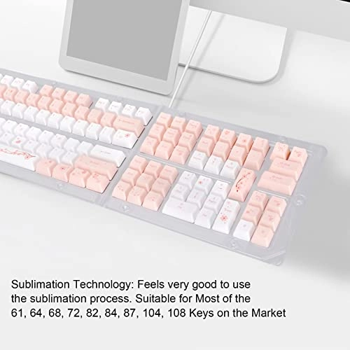 Keyboard Keycaps - Cherry Blossoms Powder 123 Keys PBT