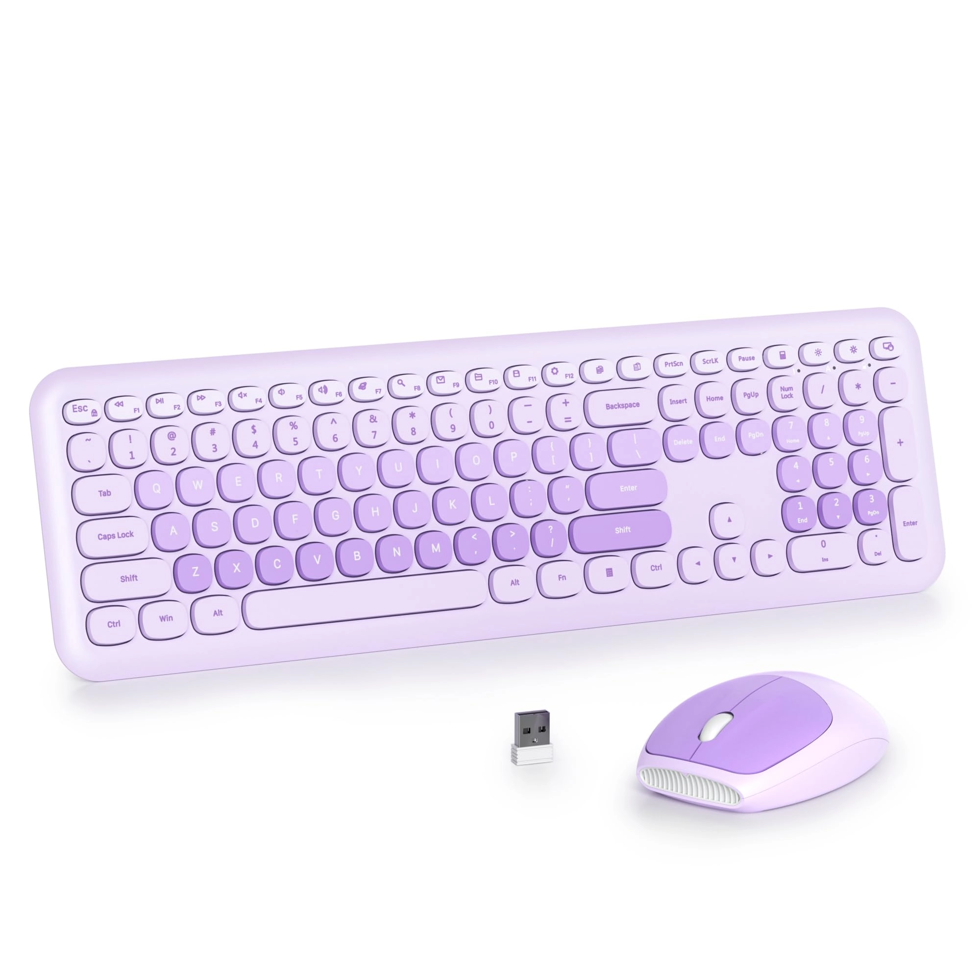 Quiet Keyboard and Mouse - QWERTY Wireless