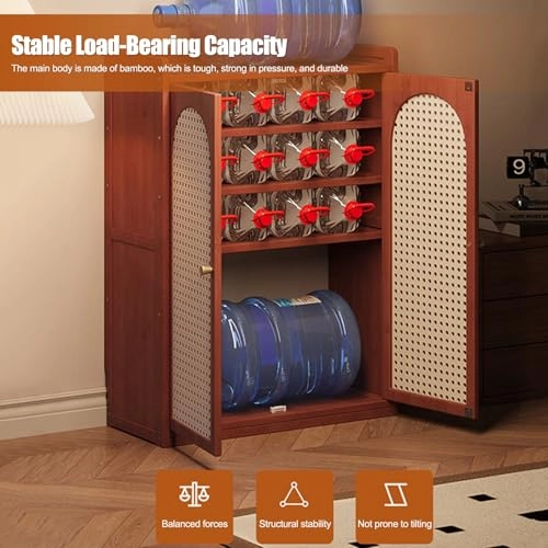 WiFi Router Cabinet - Bamboo 67x59x25cm