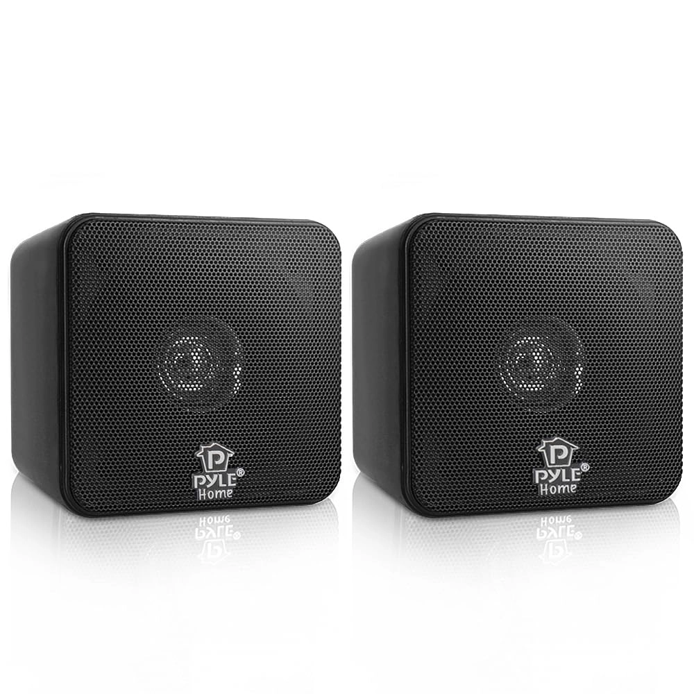 Pyle Mini Cube Bookshelf Speakers - 200 Watt