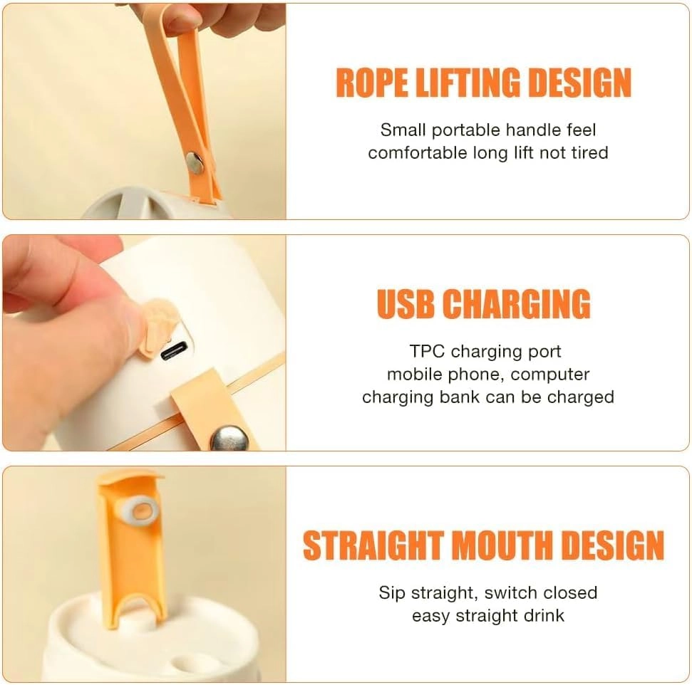 Portable Blender - 8 Blades Rechargeable USB