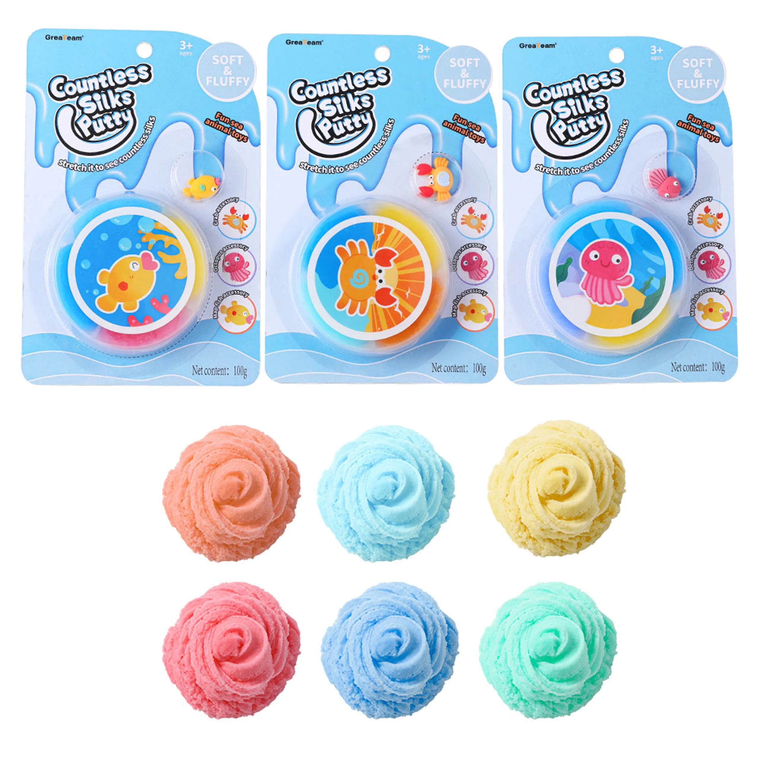 GreaTeam Countless Silks Putty - 88g 3pcs.