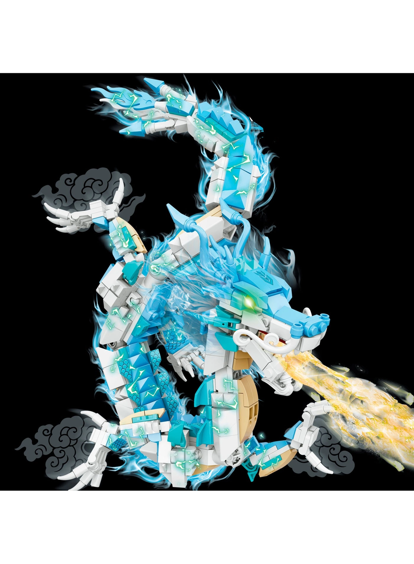 Building Blocks Set - Blue Dragon 549pcs